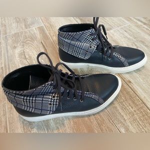 Sarah Flint navy high top leather sneakers, size 38 (8)